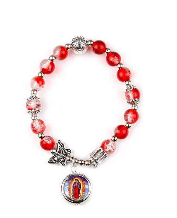 12 Pc Pulceras de Virgen de Guadalupe