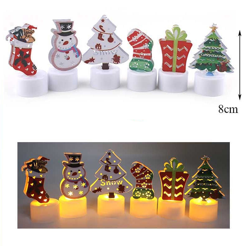 12 Pc Lámparas de Vela Navideña LED