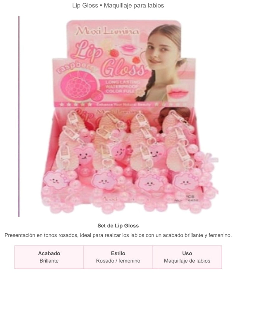 Lipgloss con llavero